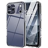 MILPROX for iPhone 17 Pro Max Clear Case 6.9 inch - Transparent Crystal Thin Slim Simple Design for Women Men Girls, Anti-Yellowing Anti-Slip Protective Shockproof Bumper Girly Phone Cover - Black