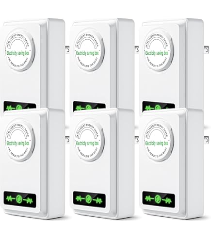 6 Unidades Dispositivo Ahorrador De Energía Stop Watt - Enchufe Inteligente Para Casa Y Oficina 90-250V