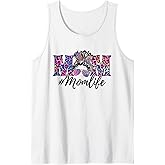 Funny Mom Life Messy Bun Leopard Cheetah Mother's Day Women Tank Top