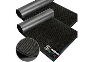 GORILLA GRIP Traffic Guard Door Mat, 2 Pack, Heavy Duty Waterproof Doormat, Commercial Office Space Welcome Mats, Stain and F