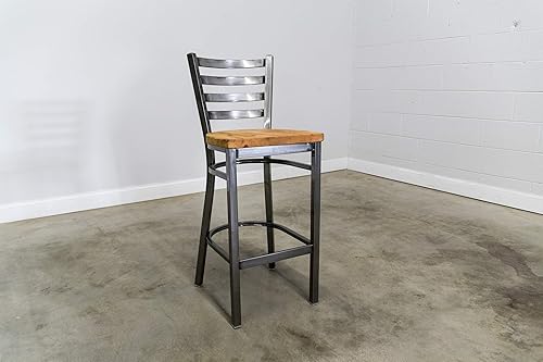 Amazon Com Barn Xo Reclaimed Wood Bar Stool With Ladder Back Fast