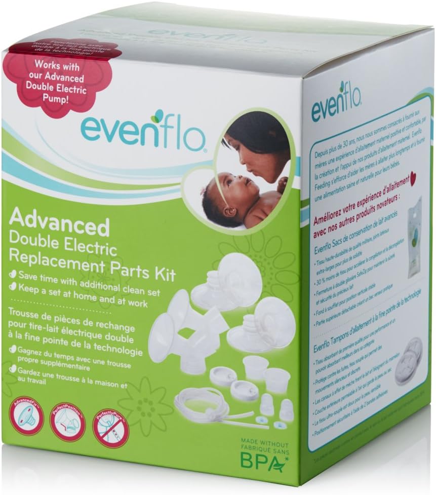 Evenflo Feeding Replacement Parts Breastfeeding Kit for Hospital Strength Advanced Double Electric Breast Pump : Baby