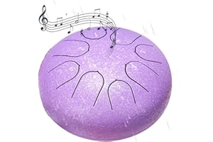 GENERIC Rain Drum for Outside Garden,Chakra Drum for Rain Outdoor, Drum Rain Chime Waterproof,Rain Drum for Garden Instrument, chakra Drum 6 Inches 8 Notes, Chakra Rain Drum Outdoor (Purple)