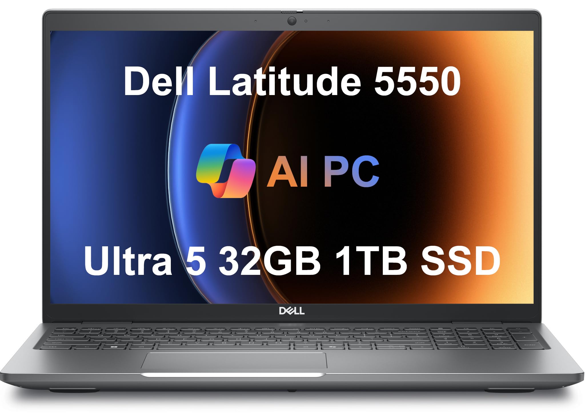 Dell Latitude 5550 5000 Business AI PC Laptop (15.6" FHD Anti-Glare, Intel 12-Core Ultra 5 125U (Beat i7-1355U), 32GB DDR5 RAM, 1TB SSD) Backlit, FHD RGB Webcam, Thunderbolt 4, Ethernet, Win 11 Pro