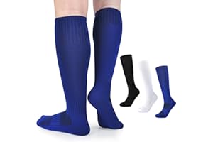 LO SHOKIM Boys Soccer Socks Kids Football Socks Girls Knee High Socks Baseball Softball Athletic Sports Tube Stockings Youth