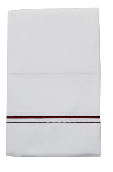 Men's Bombay Dyeing Premium 100% Cotton Double Dhoti,Size-380CM*127Cm_S124,White
