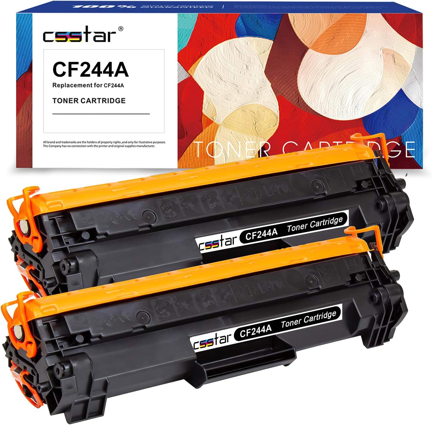 CSSTAR Compatible Toner Cartridge Replacement for HP 44A CF244A (Upgraded Chip) Work with LaserJet Pro M15A M15W M28A M28W M16A M16W MFP M29A M29W Printer - 1 Pack, Black