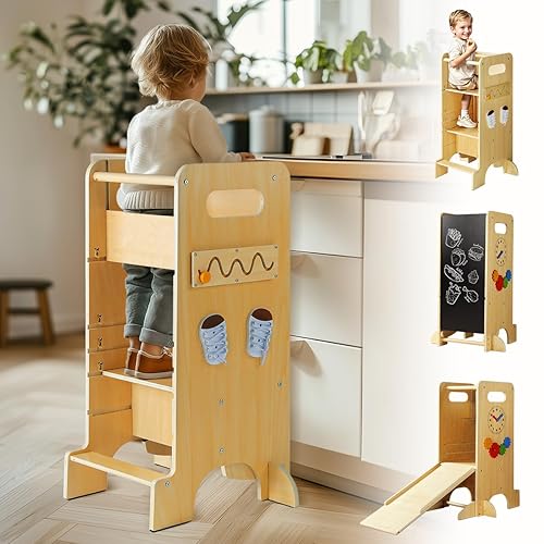 JUZBOT Toddler Tower in Toddler Kitchen Stool Helper