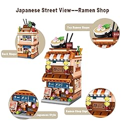 AXSDXA Japanese Street View Ramen Shop, 412PCS Mini