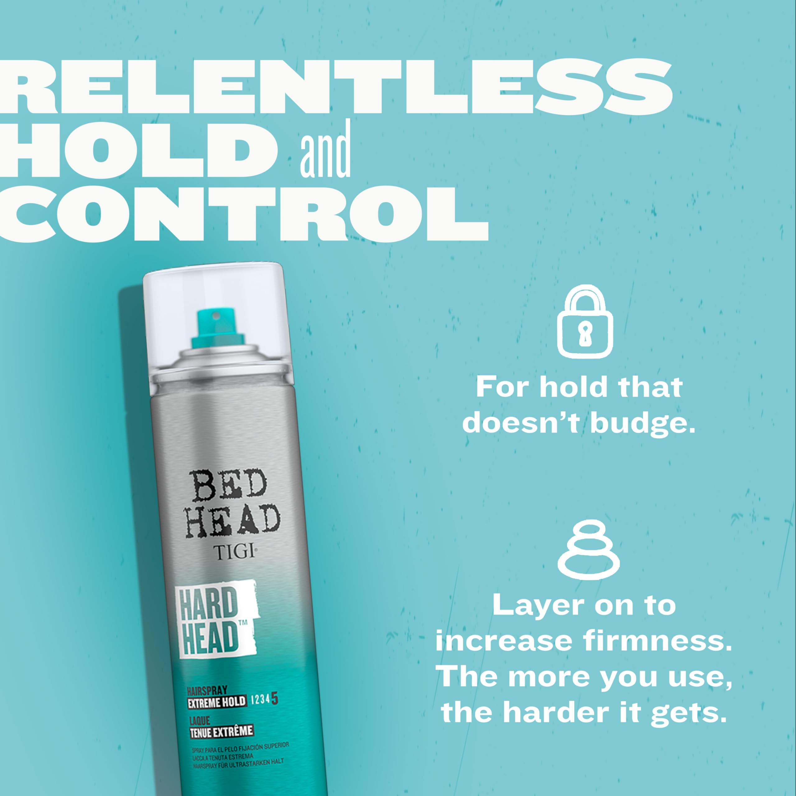 TIGI Bed Head Hard Head Hairspray for Extra Strong Hold 11.7 oz