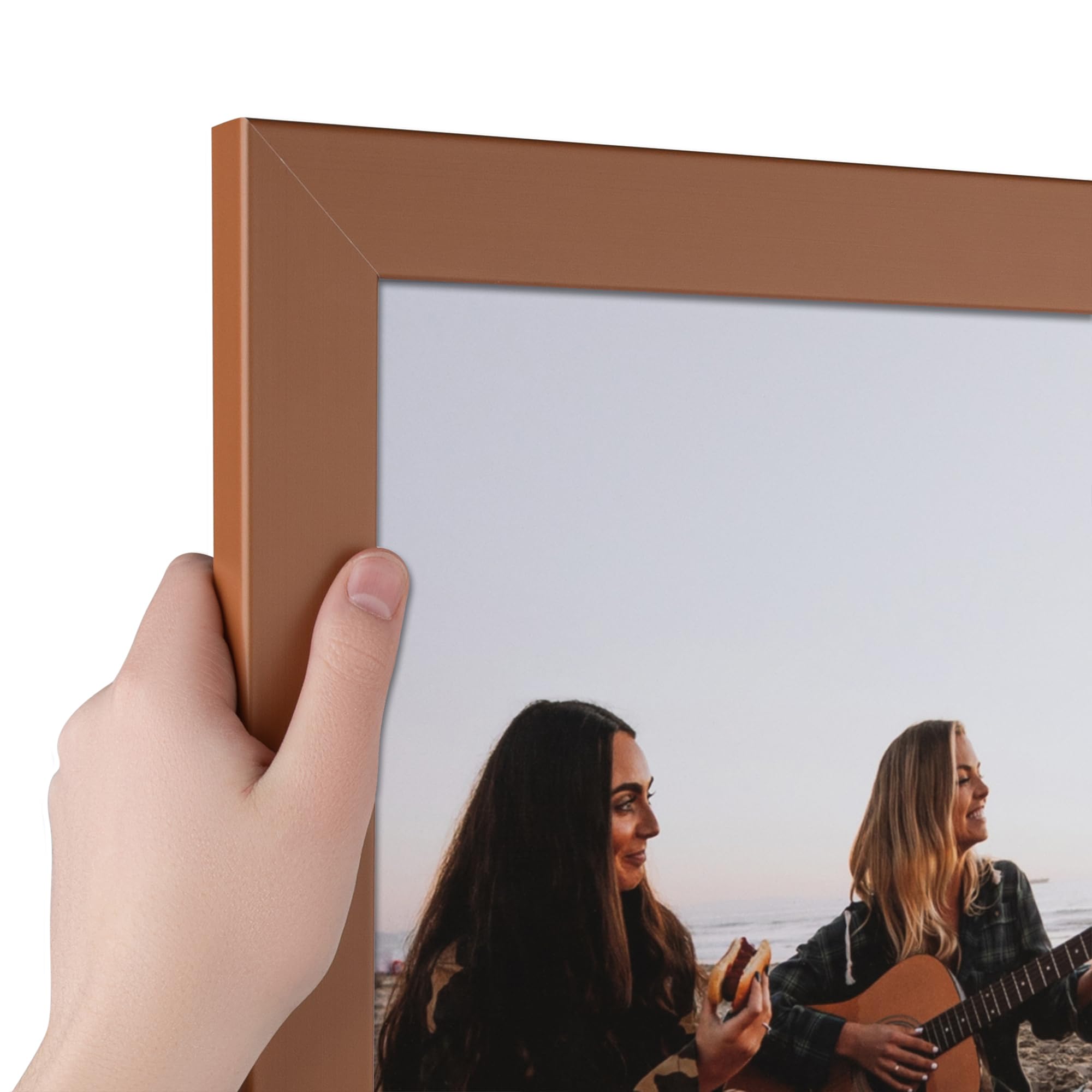 ArtToFrames 13x21 Inch Red Picture Frame, This 1.25 Inch Custom Poster Frame is Burnt Umber - Comes with Economy Acrylic and Corrugated Backing (2WOMBW26-2390-13x21)