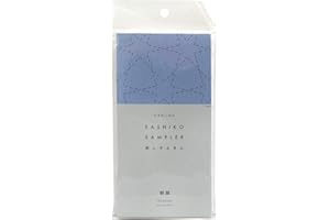 Yokota Daruma Sashiko Cloth Sashiko Fabric - Pre-Printed Sashiko Sampler - White with English Instruction Inside (White ASAGAO)