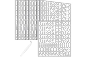 SODKNOW White 1-10 Number Stickers, 1296 Pcs/12 Sheets Vinyl Numbers Stickers Labels 1 inch, Numbered Stickers Decal Self-Adhesive & Waterproof for Inventory Storage Organizing Boxes Bins Toolbox Lockers