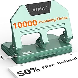 AFMAT 3 Hole Punch Heavy Duty, 40-Sheet 3 Hole