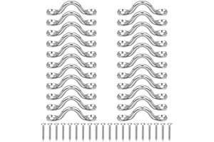 Hamineler 22Pcs M5 316 Stainless Steel Eye Straps Ceiling Wall Mount U Hook with Screws