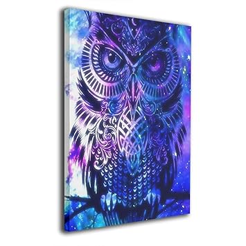 Amazon Com Canvas Wall Art Towels Blue Owl Decor Frameless