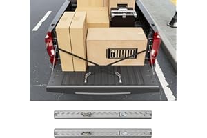 CZmenghe Tailgate Track Compatible with 2019-2025 Chevy Silverado 1500 Tailgate Trail Rail System Cargo Management Tie Down Rail Replacement for 2019-2025 Chevy Silverado Accessories