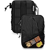 TACTICAL GEEK Block E4.0 EDC Compact Waist Pouch, Utility Pocket Organizer with Elastic Cord, Nylon Dual-Directional Zippers Tool Pouch, Multi-Purpose Small Gadget Organization for Daily Carry(Black)