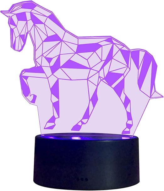 3d Illusion Nachtlampe S Suniness Led Pferd Licht Fur Kinder Kinder Dekoration Geburtstag Geschenk Amazon De Beleuchtung