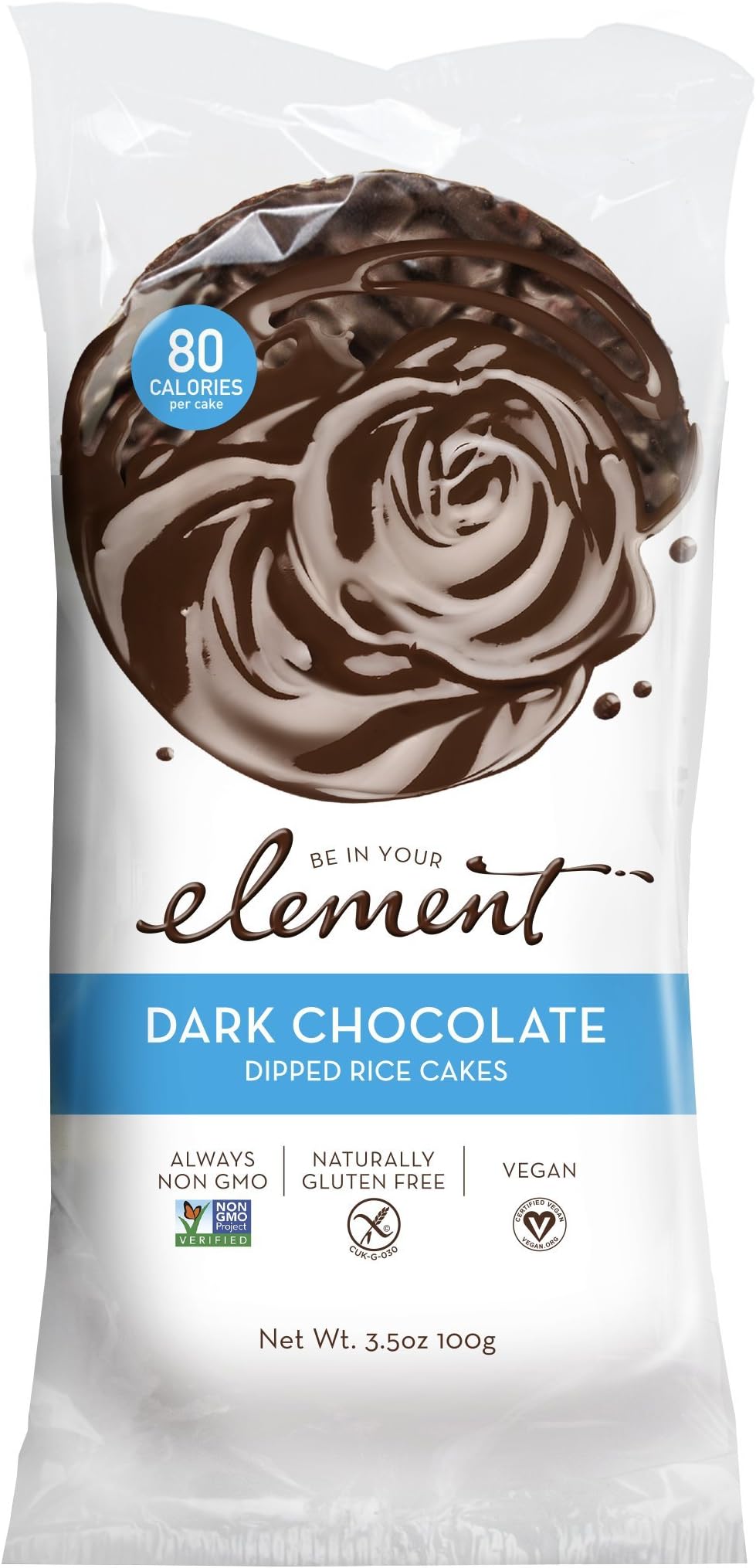Element Rice Cakes, Dark Chocolate, 6 Count (Pack of 12)