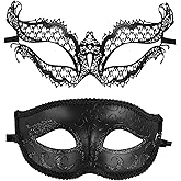 OIDEA Masquerade Mask for Couple - Roman Greek Venetian Mask Halloween Prom Party Costume Ball Mardi Gras Mask for Women Men