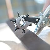 DEKTON Revolving Punch Pliers Heavy Duty Hole Punch Tool 6 Sizes Ergonomic view 9