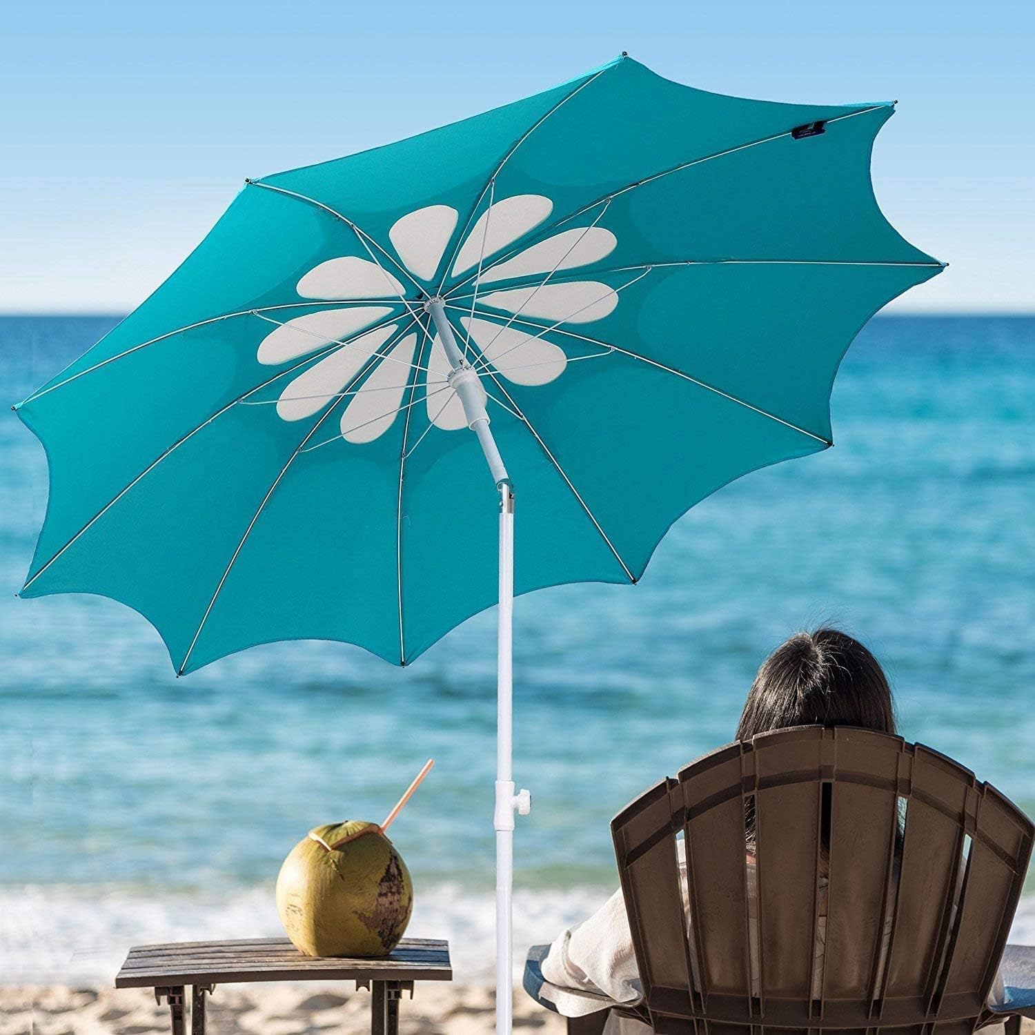 small beach umbrella with stand