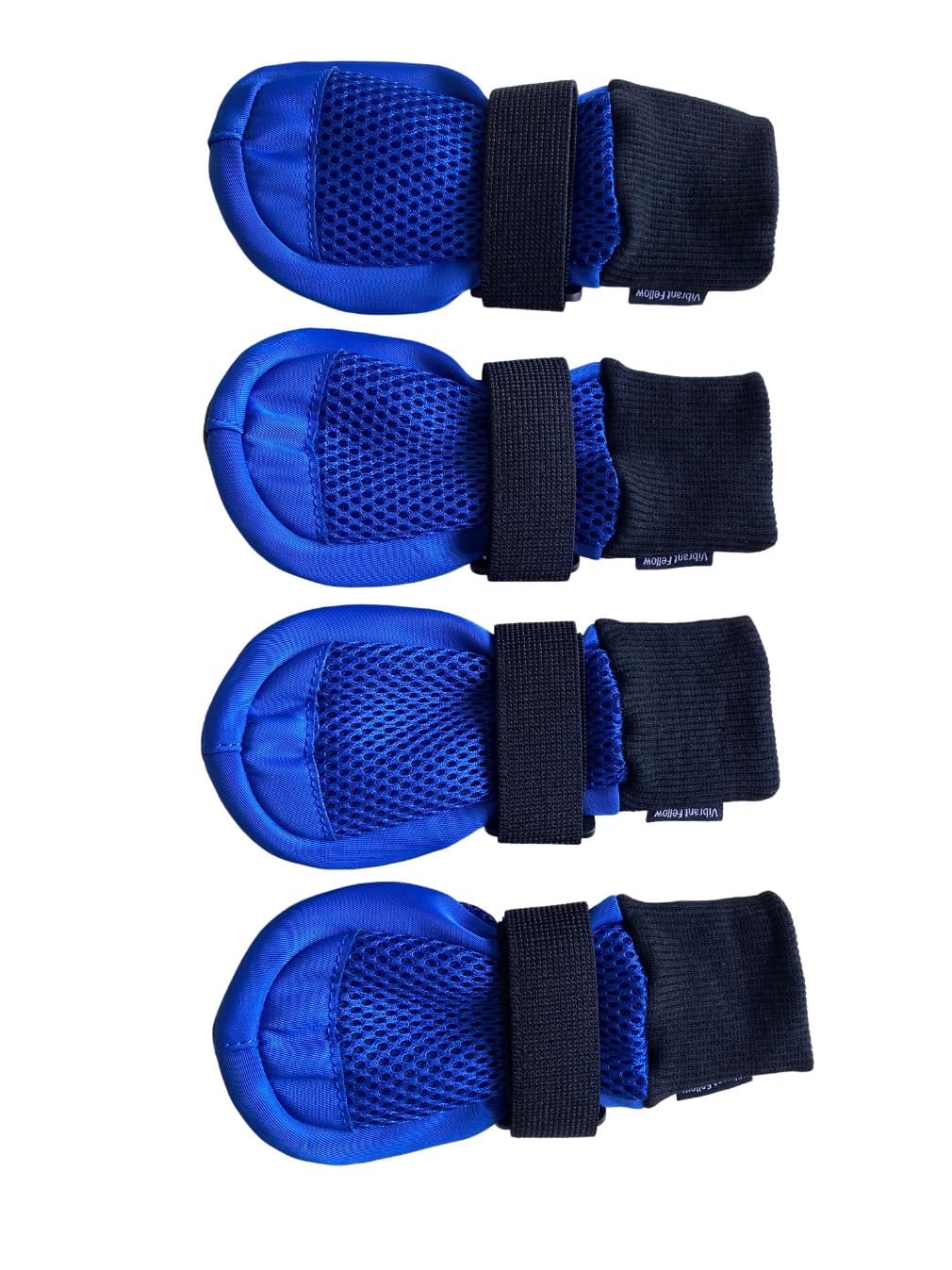 Vibrant Fellow Dog Shoes for Walking, Paw Protector Dog Boots Soft and Breathable, Booties that Stay on for Dogs, Set of 4, Size Small, Colour Blue
