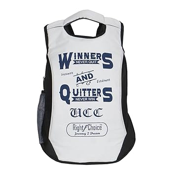 Right Choice Black White School Backpack for Boys and Girls