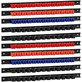 AIRTOON 10 PCS Screwdriver & Wrench holder organizer, Hand Tool Holder, Plastic Rail Wrench Hanger with Clips, Pegboard Screw