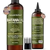 Natural Riches Unrefined Organic Batana Oil, 8 fl oz, 100% Pure & Natural, Cold pressed Honduras Miracle Oil for Hair Growth.