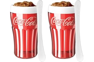 ZOKU Coca-Cola Float & Slushy Maker, Retro Make and Serve Cup with Freezer Core Creates Single-serving Smoothies, Slushies an