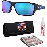Oakley TURBINE OO9263 Rectangle Shape Sunglasses With Official Eyewear Kit | Men's &bull; High-Wrap Shield Design &bull; Unobtainium Nosepads &bull; No-Slip Earsocks &bull; Impact Protection &bull; Polarized Available