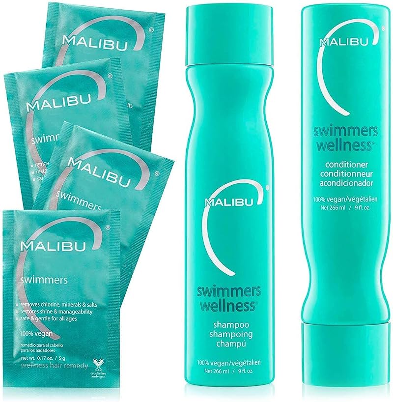 Malibu C Swimmers Wellness Treatment Kit with Shampoo - 100% Vegan