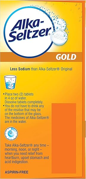 ALKA-SELTZER EFFERVESCENT TABLETS GOLD 36 EA (PACK OF 2)