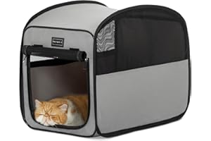 Petsfit Collapsible Dog Crate，Travel Crate for Cat/Puppy，Pop Up Small Pet Cage for Indoor/Outdoor，Lightweight Soft Dog Kennel