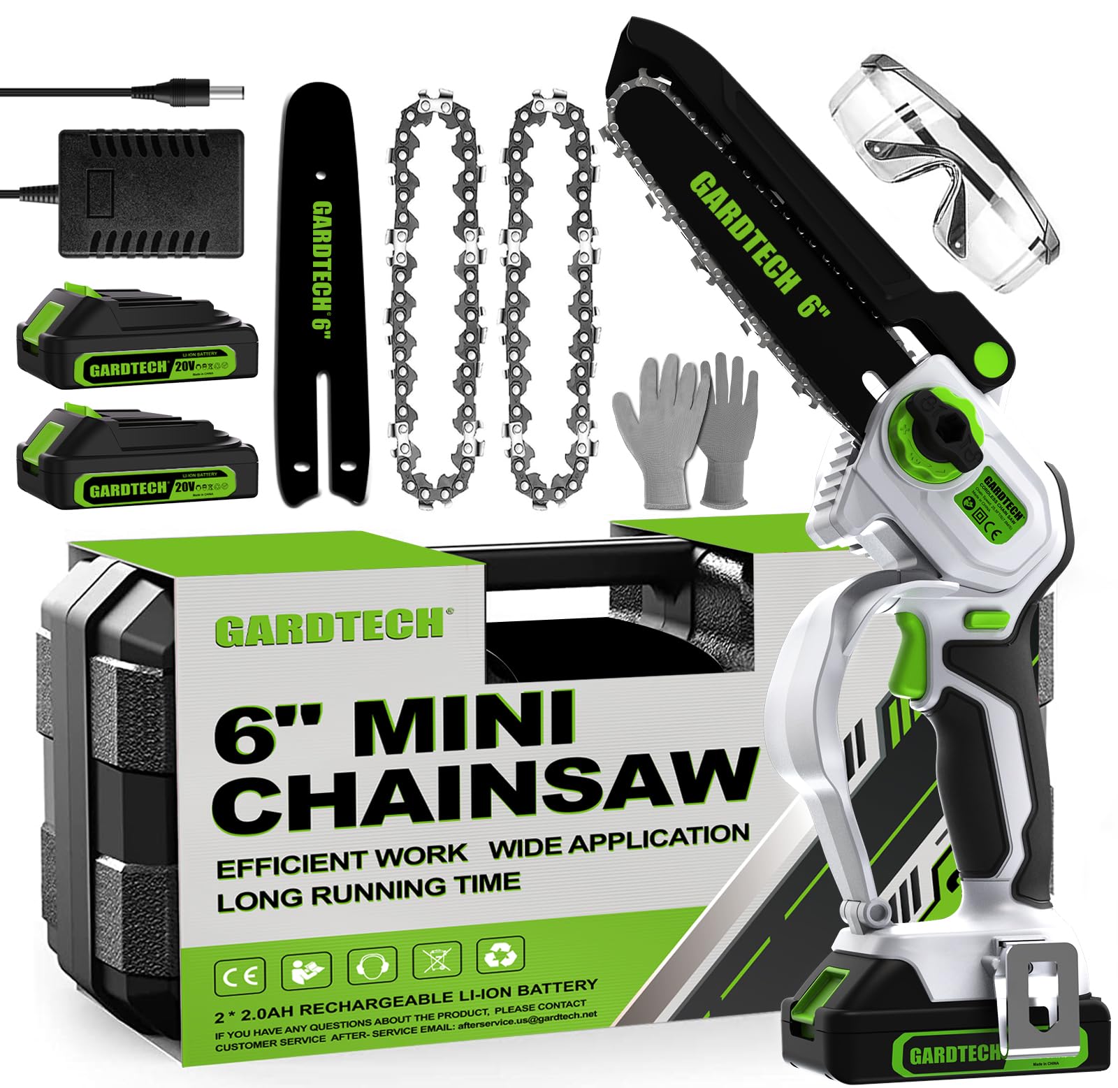 Photo 1 of Gardtech Mini Chainsaw Cordless 6 Inch - Portable Electric Chainsaw Cordless Battery Powered, Handheld Small Chain Saw with 2-side Security Lock [Southpaws Friendly] for Wood Cutting, Pruning Branches