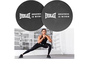 Everlast FIT Core Glide Disc Sliders - Dual-Sided Exercise Sliders for Carpet & Hardwood - Sculpt Core Power with Mountain Cl