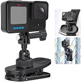 VRIG Magnetic Backpack Clip Mount for GoPro Hero 13 Mission1 Pro, 360&deg; Rotation Bag Belt Shoulder Strap Holder Clip for GoPro Hero 12 11 10