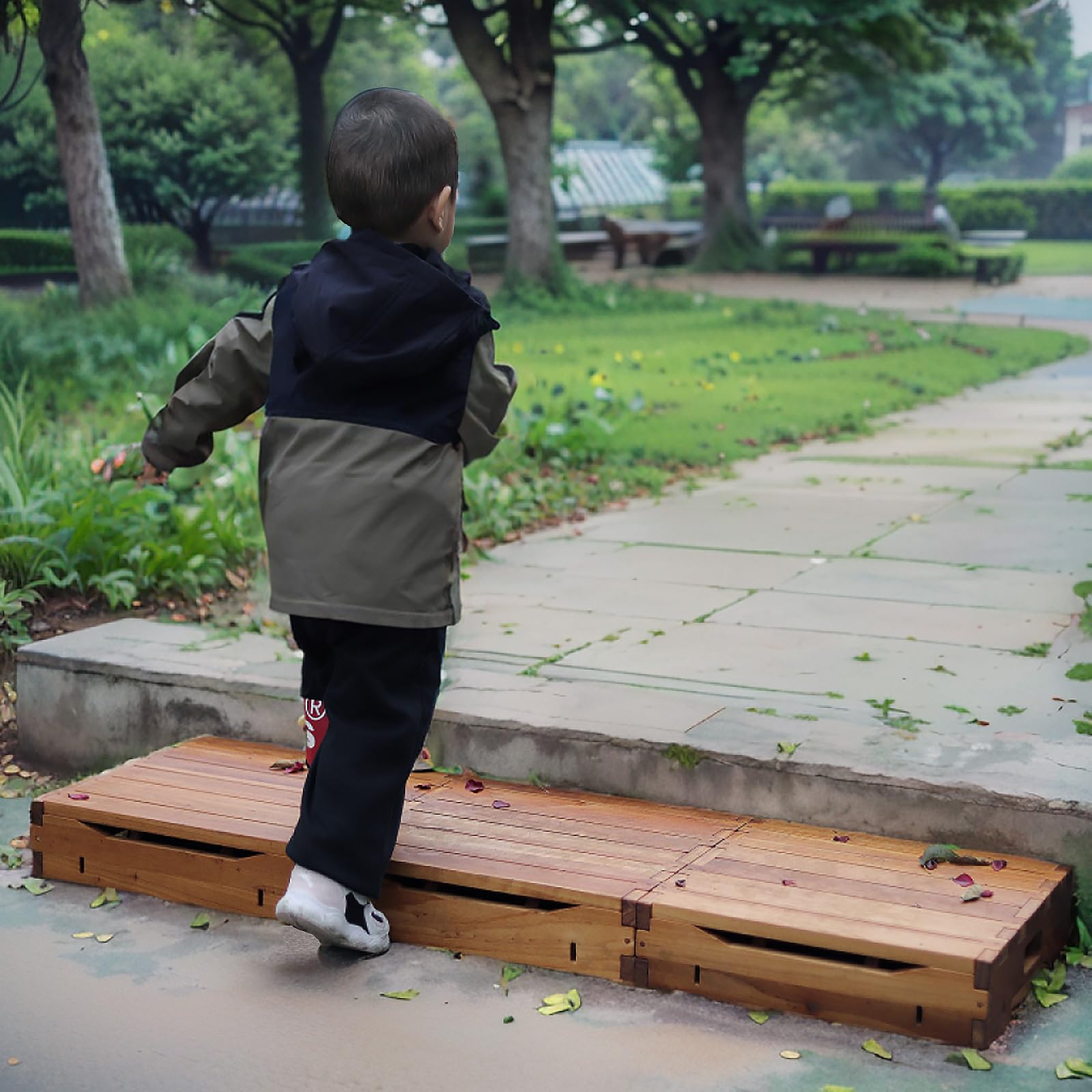 Photo 1 of unununu Wooden Platform Step Stool for Adults&Senior,Standing Aids & Supports,Stair Assist Indoor&Outdoor,Heavy Duty Sturdy Solid Wood Bedside Foot Stepper,for Handicap,Elderly,High Beds(47.5"W)