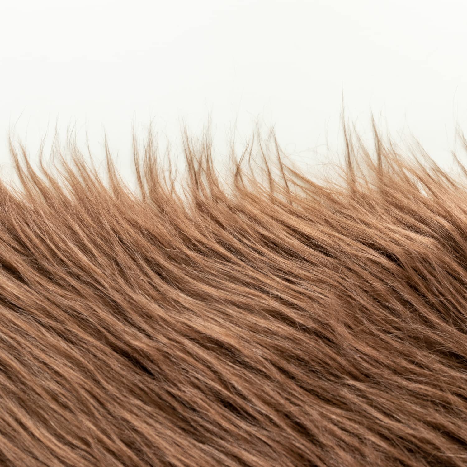 Faux Fur Fabric for Crafts, Gnomes, Animal Costumes, Cushions, Decorations Brown 10x10in