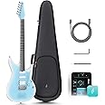 Enya Electric Guitar Inspire 39" Smart Electric Carbon Fiber Guitarra with 15W Wireless Speaker, 20 Distinct Tones, Onboard Presets, Charging Cable, Adjusting Wrench, and Gig Bag