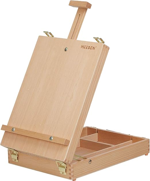 MEEDEN Studio Sketch Box Easel Solid Beech Wood Universal Design