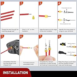 Nilight 120PCS 1 Pin Electrical Connector ‎Plug