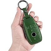 BFDDPPM Compatible with Mercedes Benz Key Fob Cover car key chain case Protector Holder E300 E350 E400 E450 A220 CLA250 C300 GLA250 GLB250 GLC300 GLE350 GLE450 GLE580 G550 C43 E53 E63 Accessories