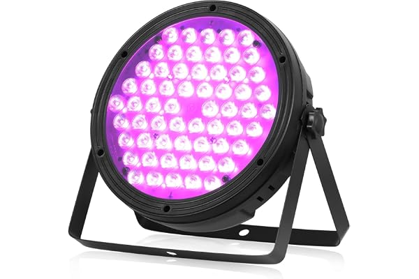 BETOPPER Stage Lighting 120W Par Light RGBW 4-in-1 Stage Lights, DJ Light DMX for Concert and Events (1 Pack)