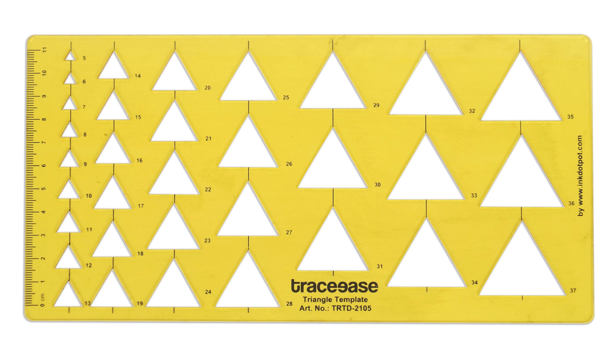 Traceease Geometric Triangle Template Drawing Stencil, Designing Template Measuring Ruler
