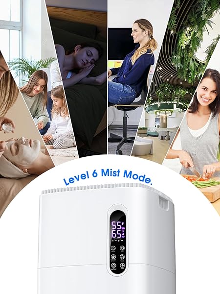 MONISEN 26L/5.7GAL HUMIDIFIER LARGE ROOM 3000 FT², SUPERSIZED COOL MIST, 38H QUIET HUMIDIFIERS FOR BEDROOM, 2000ML/H MIST OUTPUT, TOUCH/REMOTE CONTROL, HUMIDIFIERS FOR HOME, WHOLE HOUSE, PLANT, WHITE