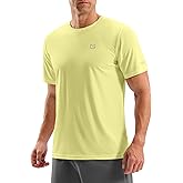 Men's Workout Breathable T-Shirts Dry Fit UPF 50+ Sun Shirts Lightweight Cooling Tee for Athletic, Running, Hiking