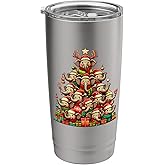 Christmas Tree Elephant Elephants Xmas Season Stainless Steel Insulated Tumbler